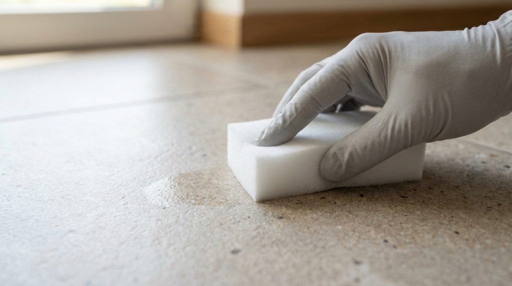 découvrez si l'éponge magique peut endommager votre carrelage en grès cérame et apprenez à l'utiliser en toute sécurité pour un nettoyage efficace sans risque.